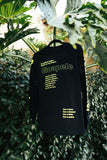 Long sleeve lyric t-shirt - Black & Bright Yellow