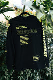 Long sleeve lyric t-shirt - Black & Bright Yellow