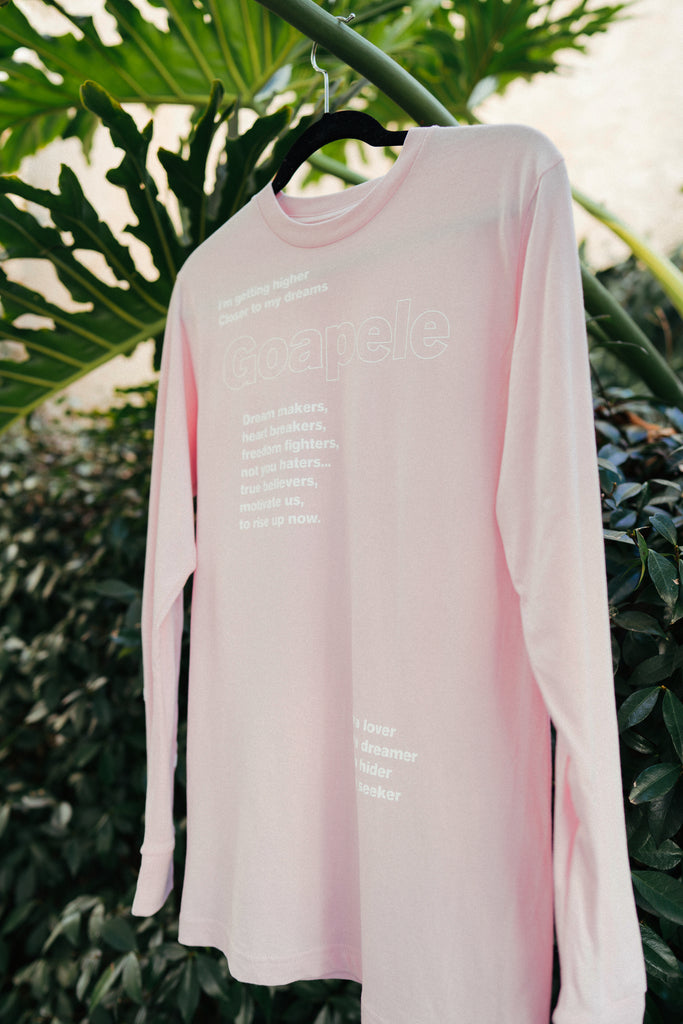 Long sleeve lyric t-shirt - Pink