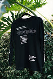 Long sleeve lyric t-shirt - Black & White