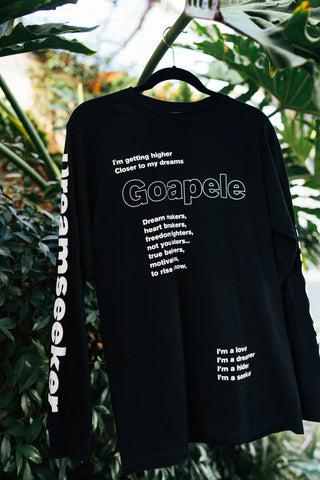 Long sleeve lyric t-shirt - Black & White