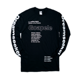 Long sleeve lyric t-shirt - Black & White