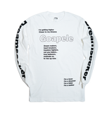 Long sleeve lyric t-shirt - White